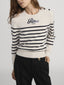Ritz Stripe Sweater Front Crop On Model 