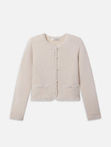 The Crochet Trim Jacket -- Cream