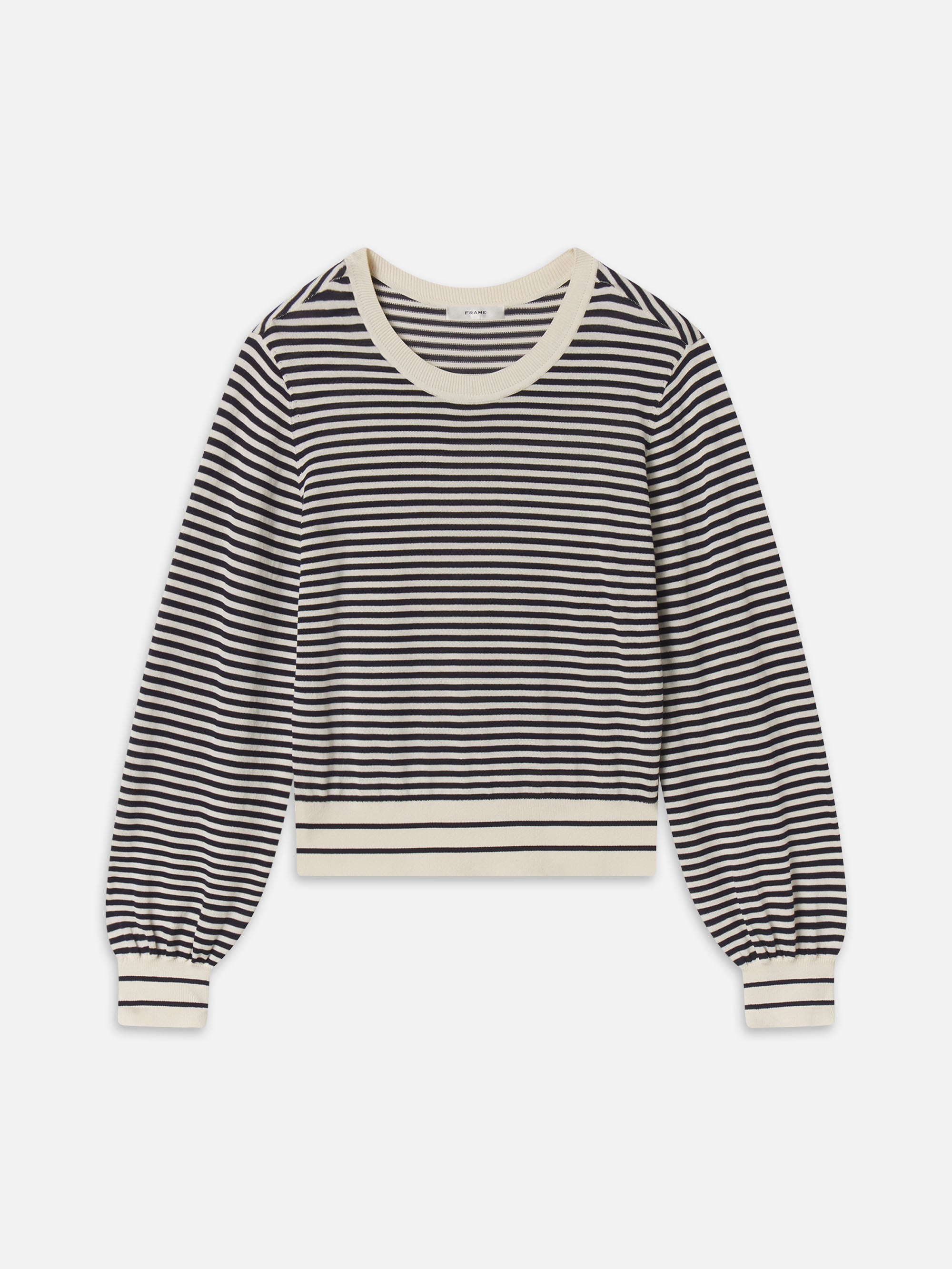 The Striped Knit Sweater -- Cream Multi