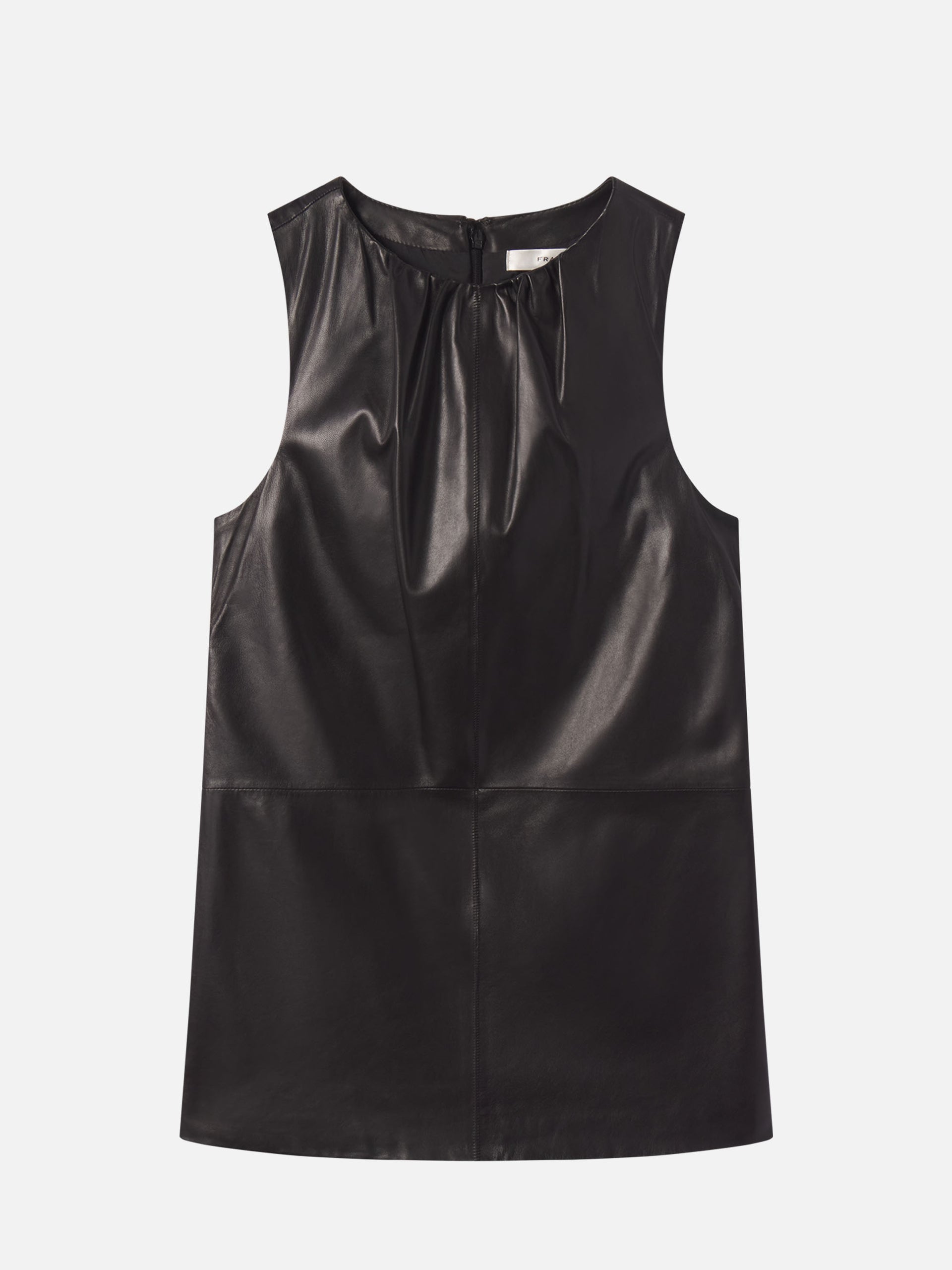 frame leather dress FRAME Leather Vest Midi Dress