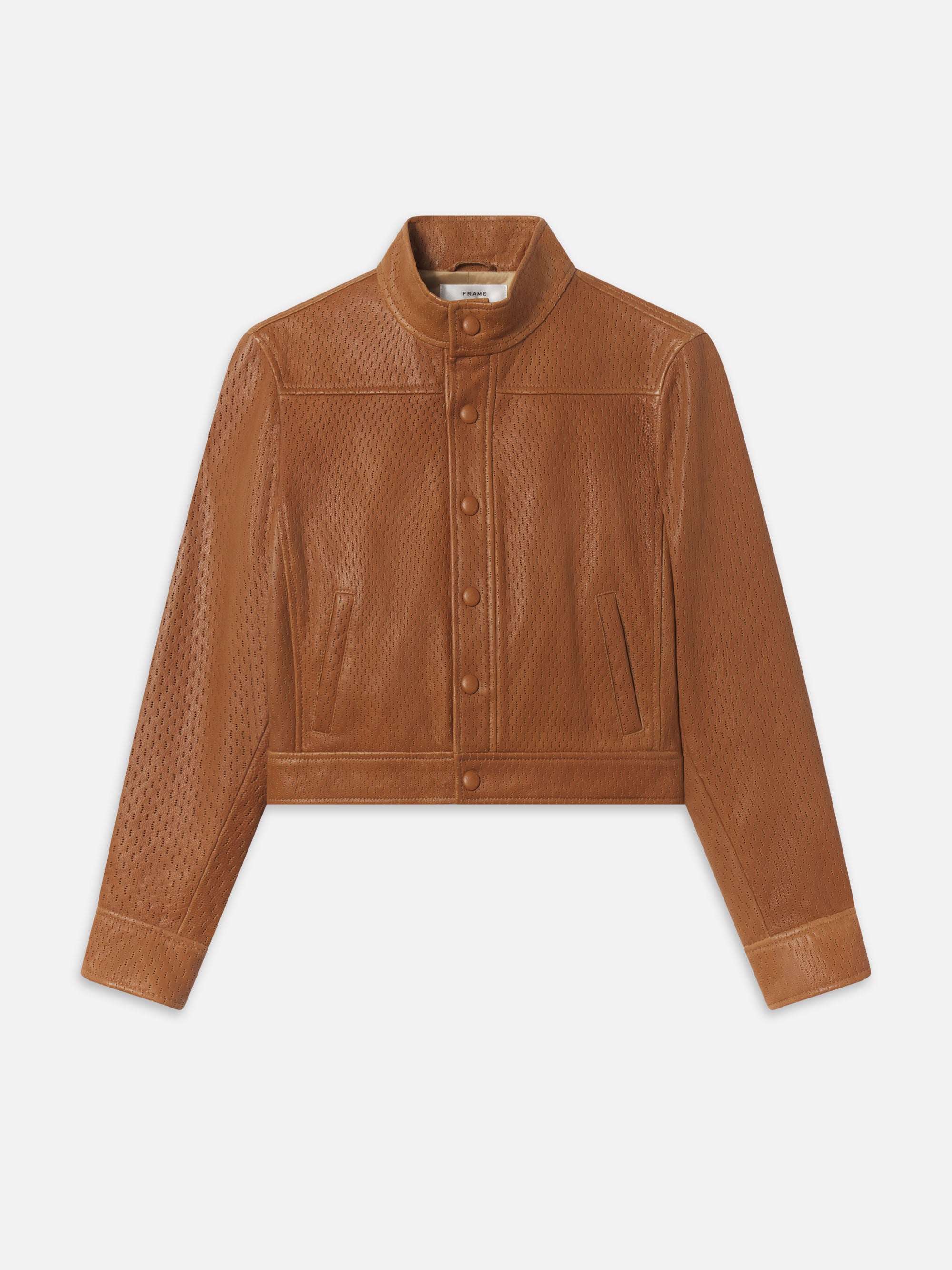 THE LEATHER TRUCKER JACKET OCHRE