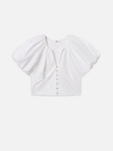 The Dramatic Sleeve Blouse -- White