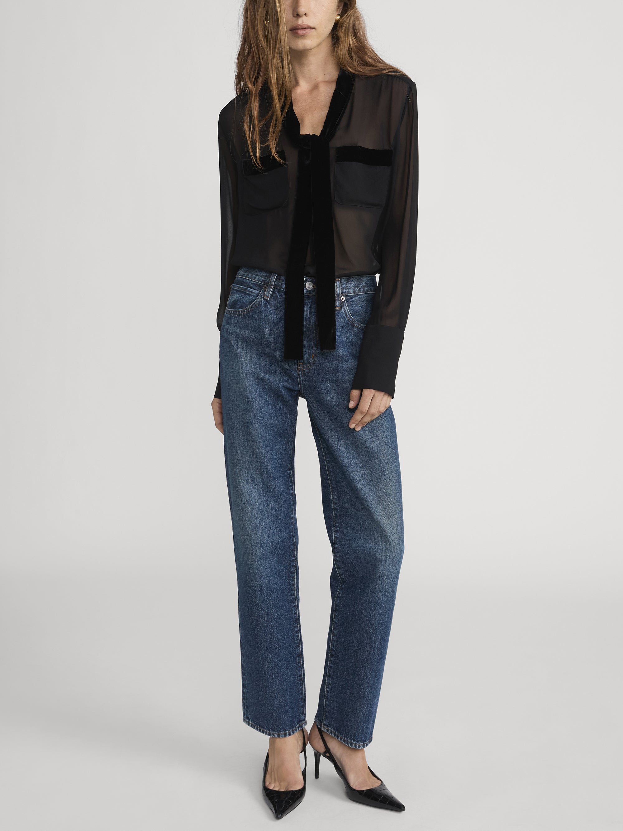 jeans full front view
