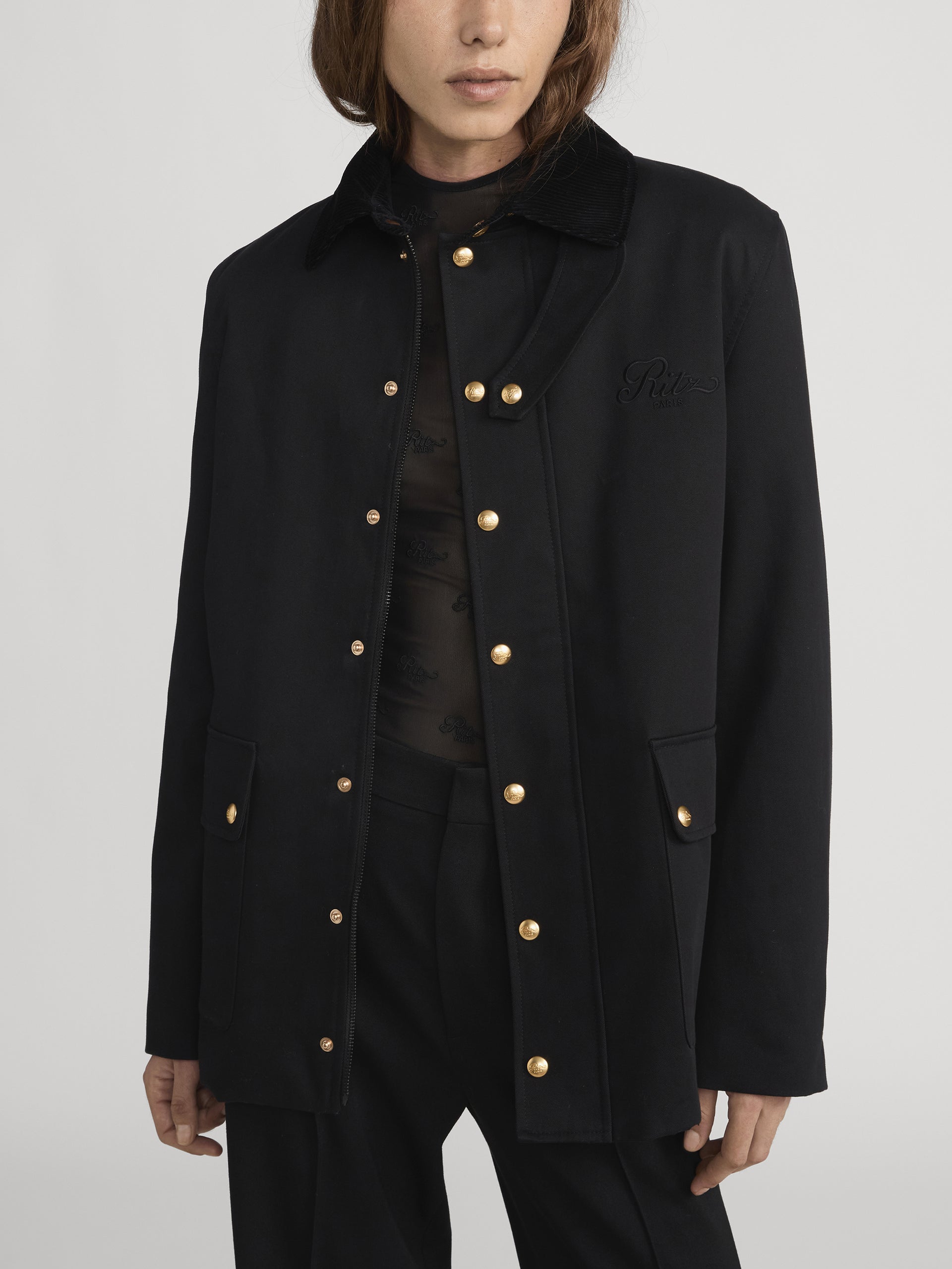 Ritz Jacket Front Crop On Model 