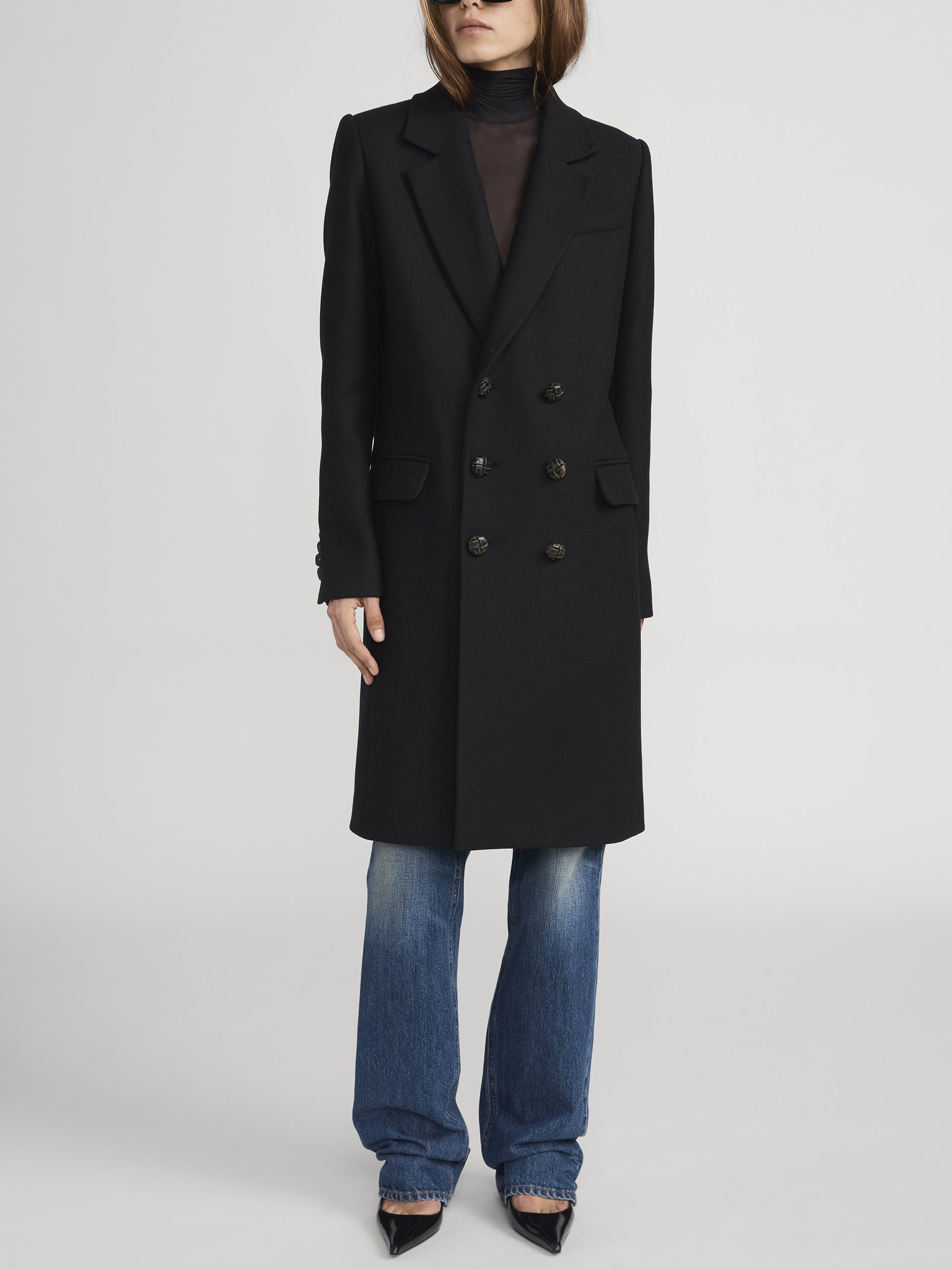coat front lapel detail image
