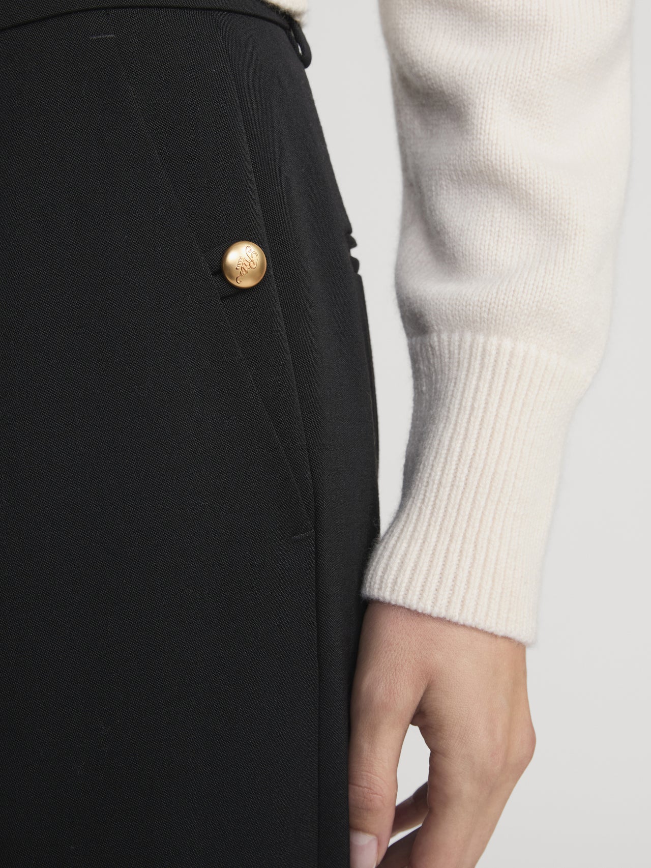 Ritz Pant Button Detail On Model 