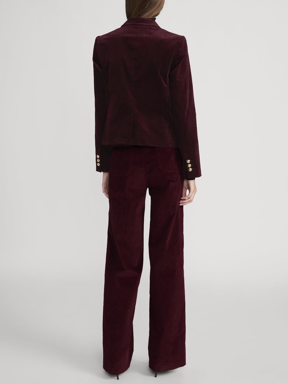 The Velvet Smart Blazer -- Cabernet