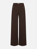 The Pixie Slim Palazzo Trouser Modernist Pocket -- Americano