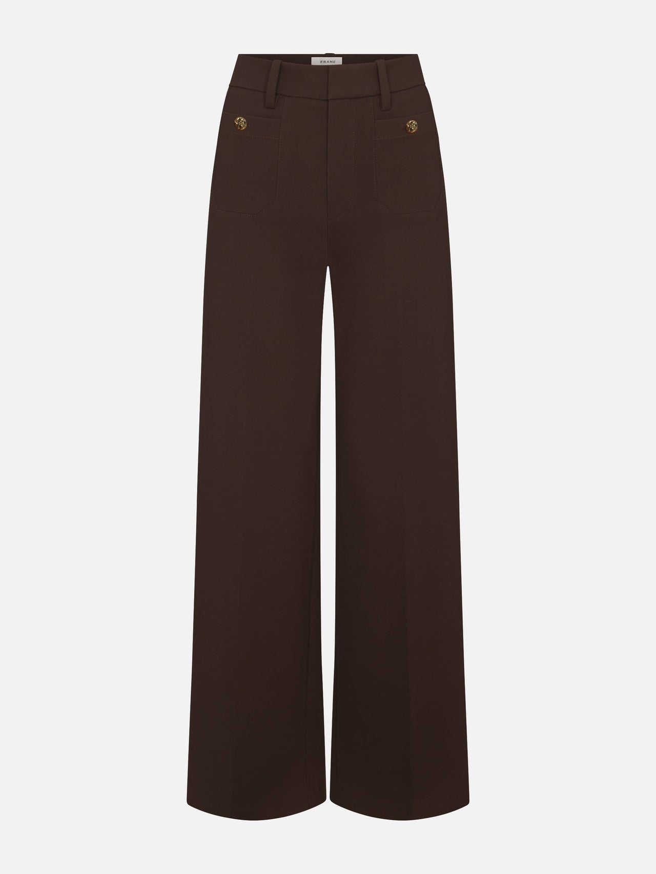The Pixie Slim Palazzo Trouser Modernist Pocket -- Americano