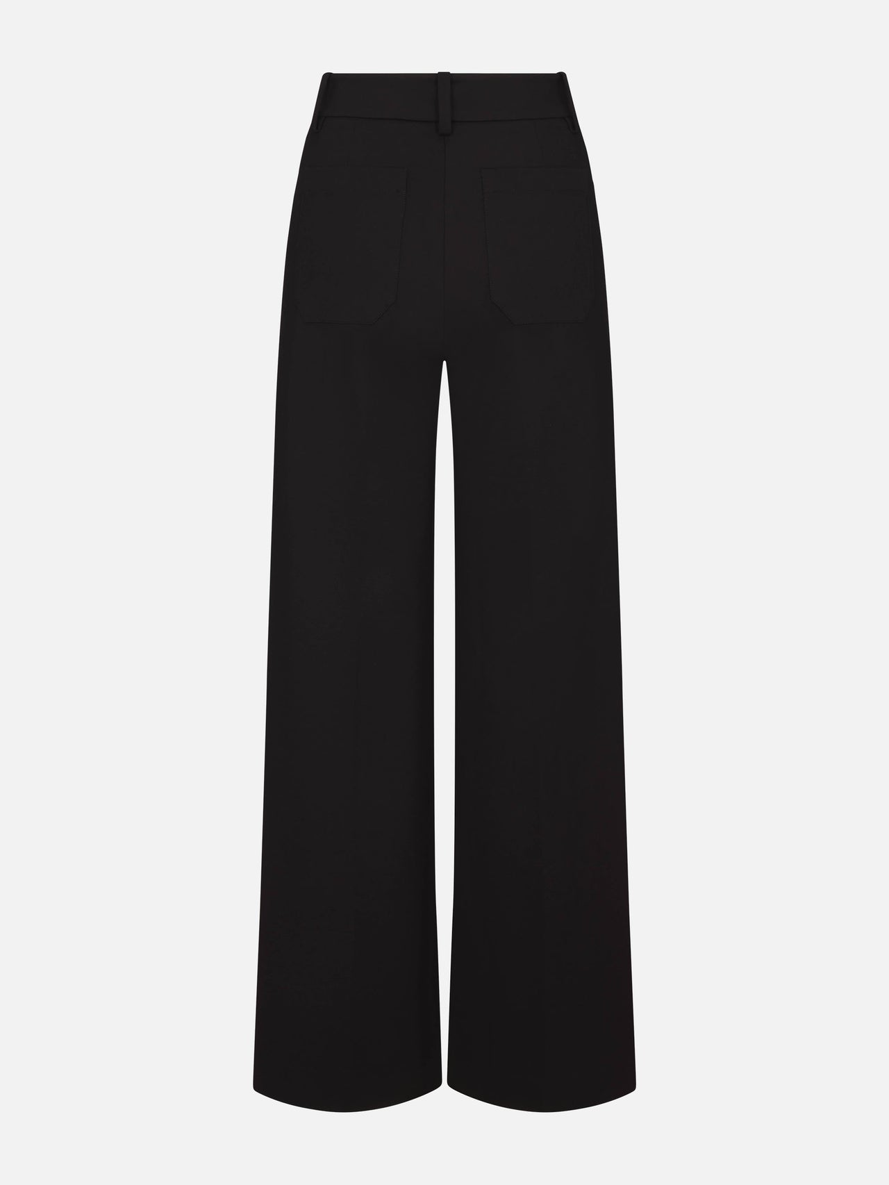 The Pixie Slim Palazzo Trouser Modernist Pocket -- Black