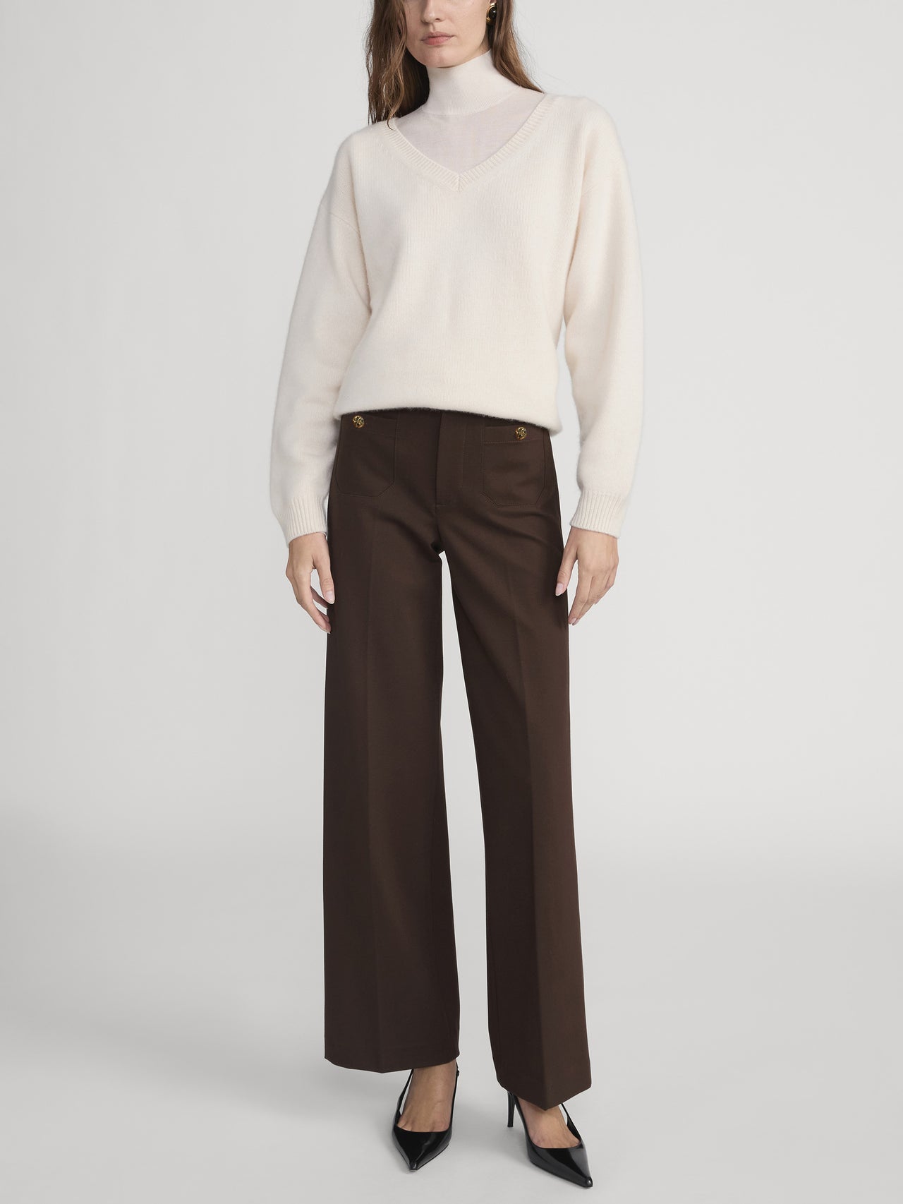 The Slim Palazzo Trouser -- Americano