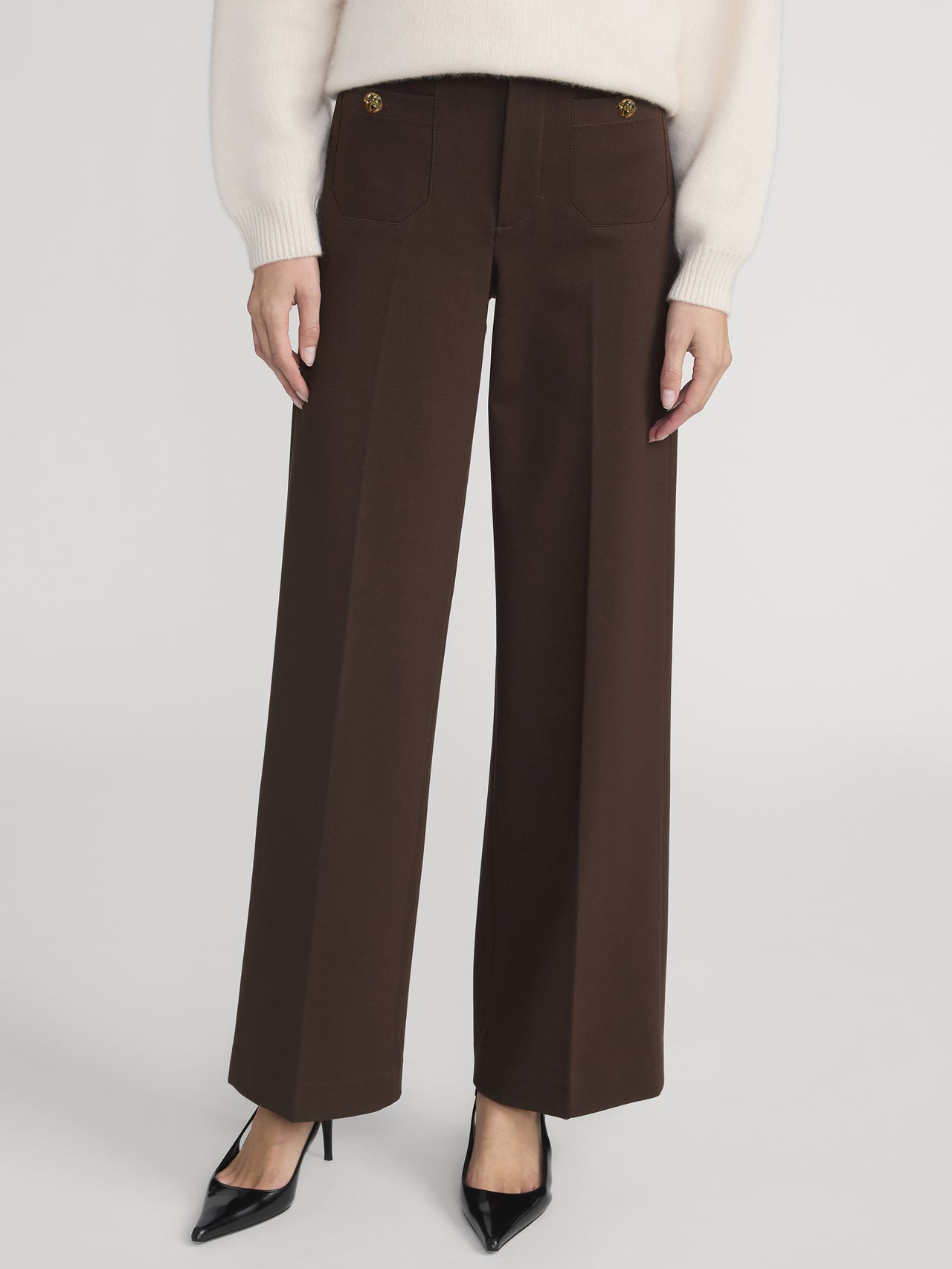 The Slim Palazzo Trouser -- Americano