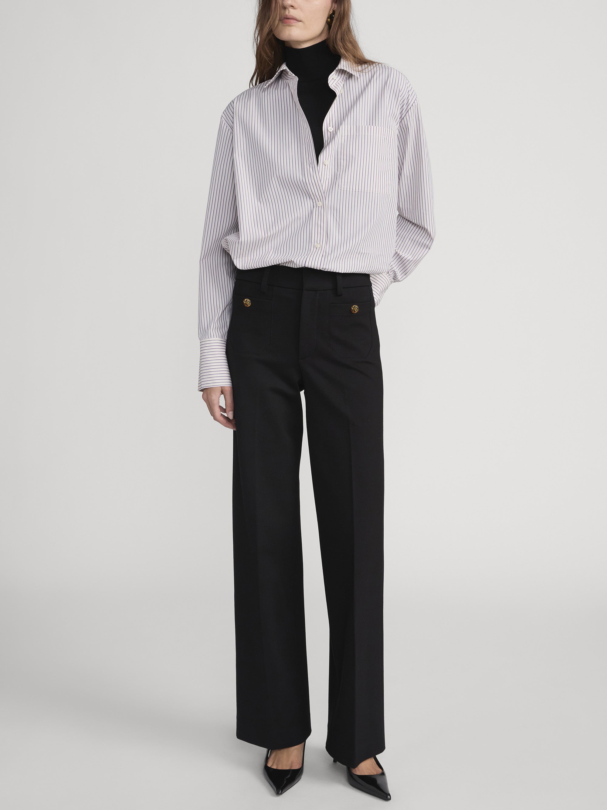 THE SLIM PALAZZO TROUSER BLACK