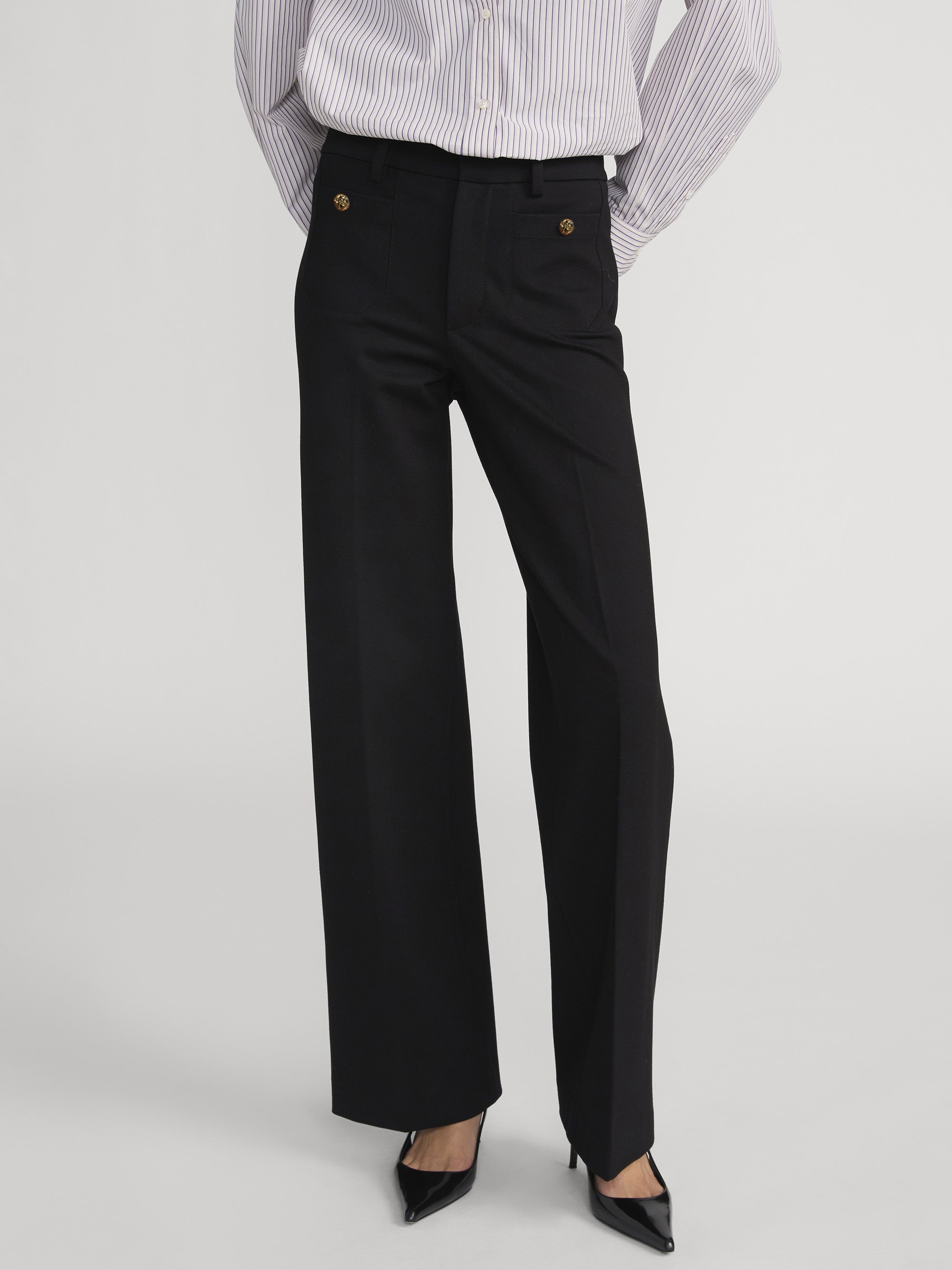 THE SLIM PALAZZO TROUSER BLACK