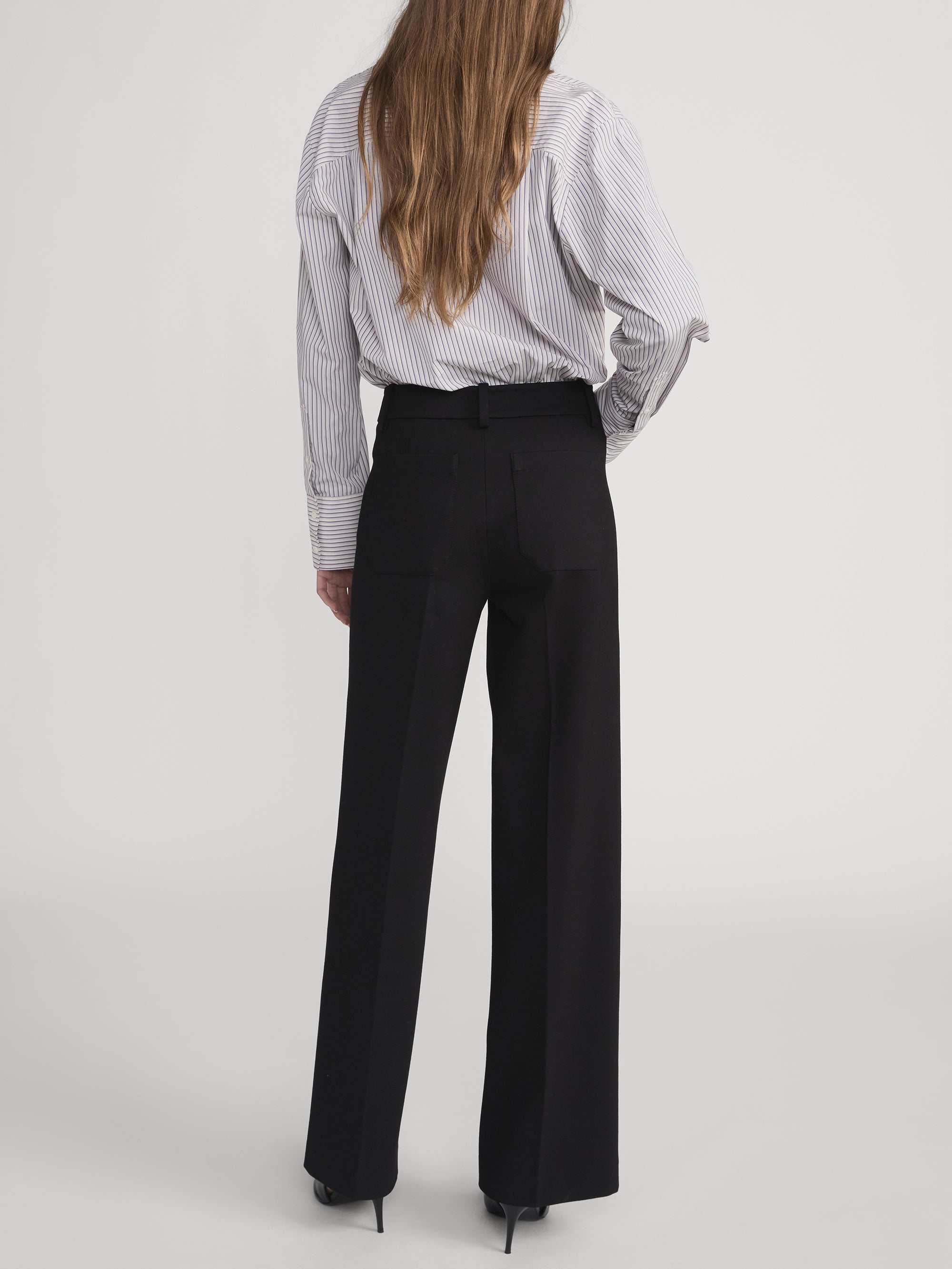 THE SLIM PALAZZO TROUSER BLACK