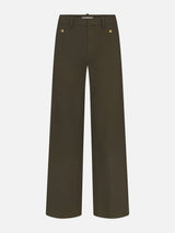 The Slim Palazzo Trouser -- Military Green