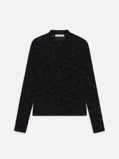 The Lace Burnout Top -- Black