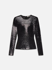 The Micro Sequin Top -- Black