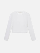 The Long Sleeve Boxy Tee -- White