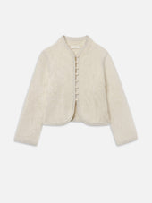 The Brushed Cashmere Salon Cardi -- Cream