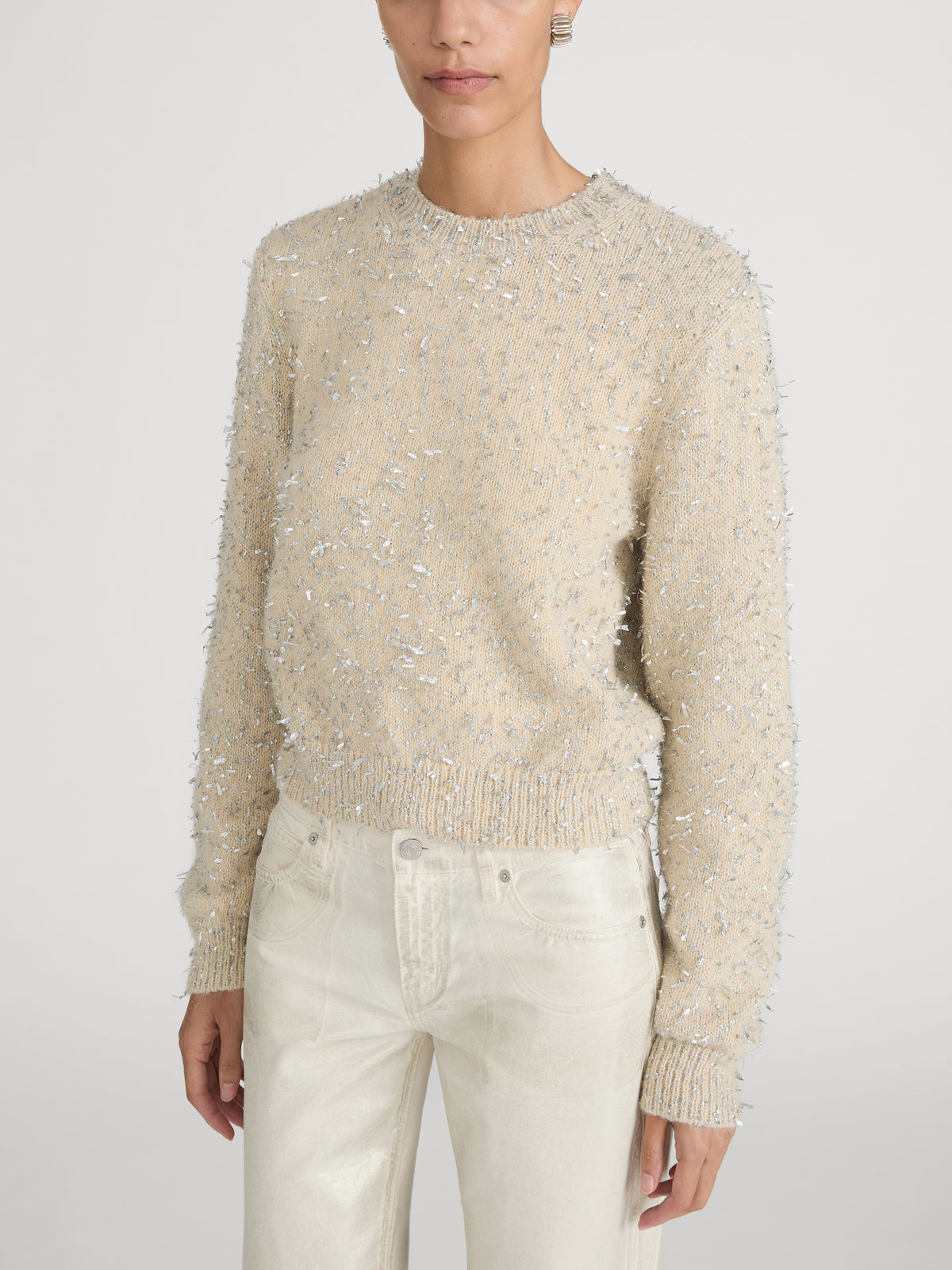 The Tinsel Sweater -- Cream Multi