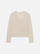 The Everyday Cashmere V Neck -- Cream