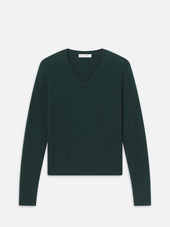 The Everyday Cashmere V-Neck Sweater -- Forest Night