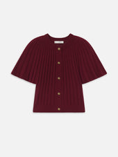 The Flutter Cardi -- Deep Garnet