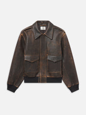 The Shrunken Flight Jacket -- Mahogany