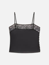 The Lace Delphine Cami -- Black Polka Dot