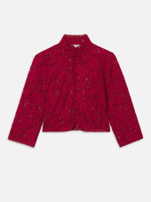 The Lace Salon Top -- Deep Ruby