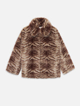 The Alpine Chevron Coat -- Taupe Multi