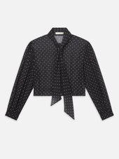 The Camilla Blouse -- Black Polka Dot