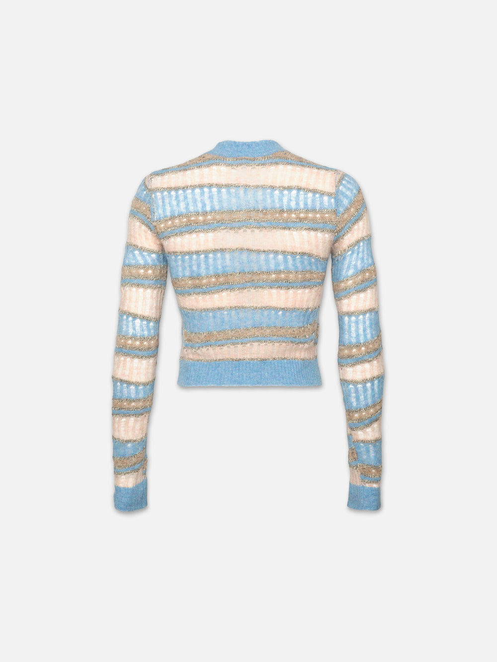 STRIPED MOHAIR CREW LIGHT BLUE MULTI – FRAME