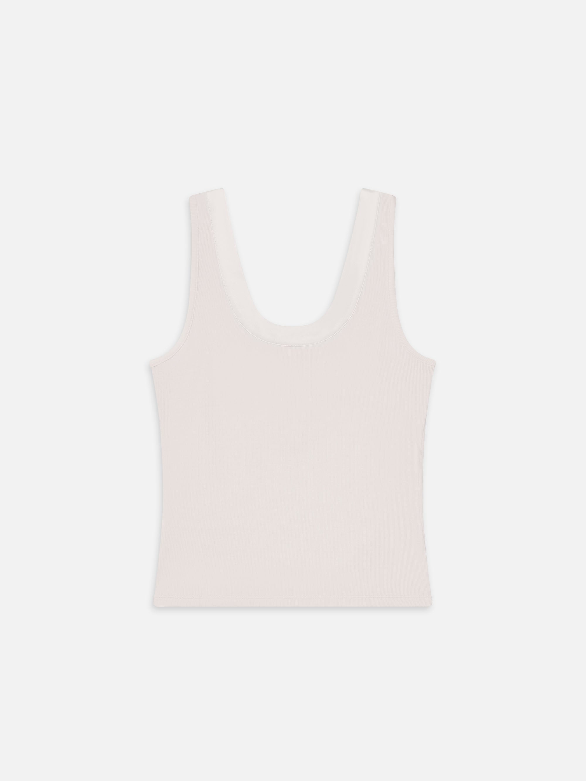 THE SATIN TRIM TANK ALABASTER