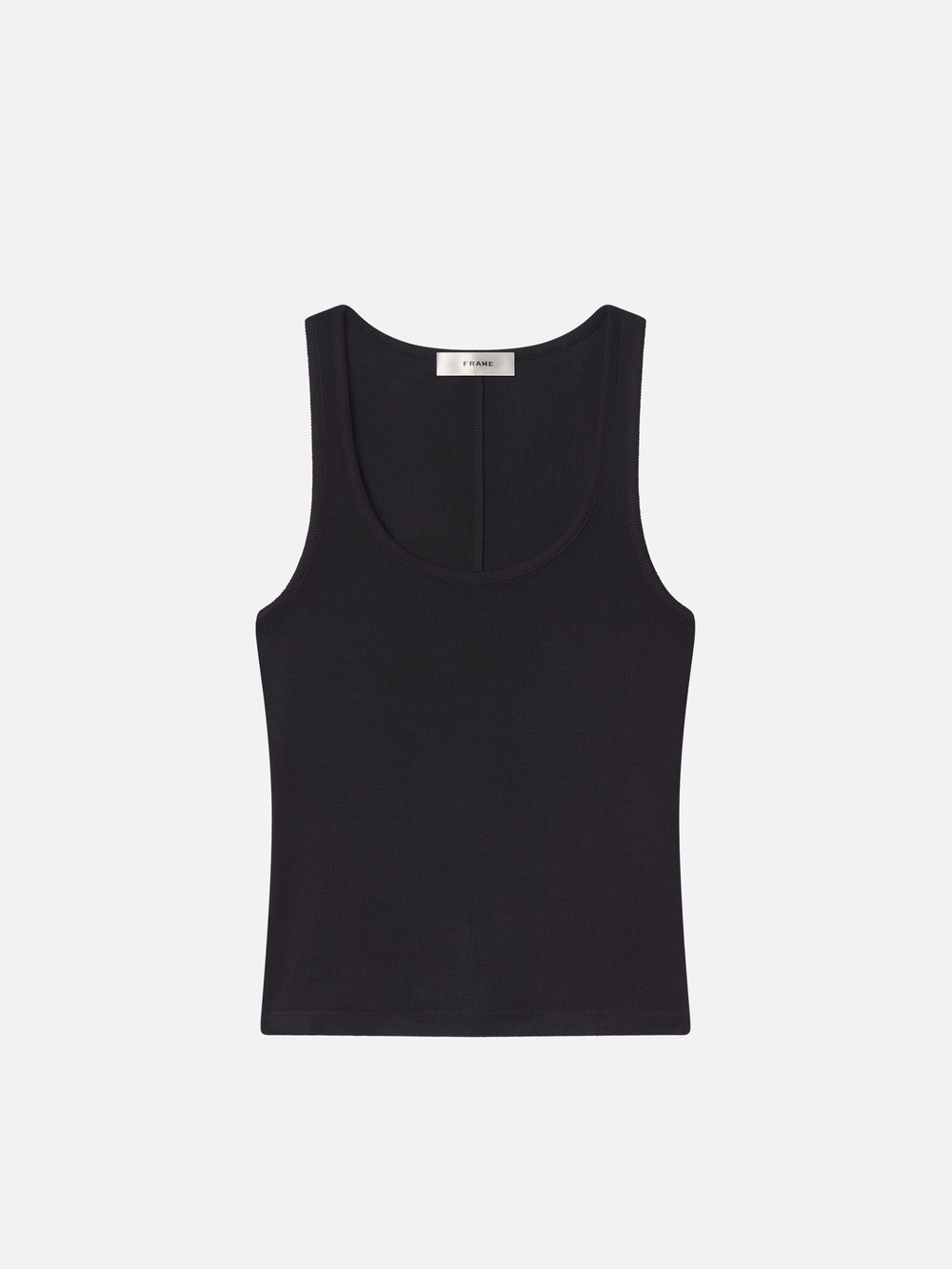 The Rib Scoop Neck Tank -- Black