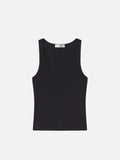 The Rib Scoop Neck Tank -- Black