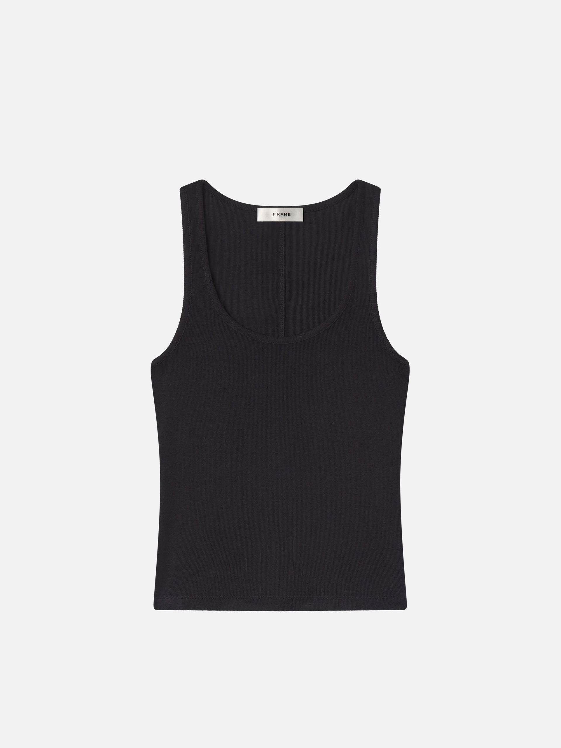 The Rib Scoop Neck Tank -- Black