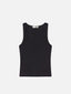 The Rib Scoop Neck Tank -- Black