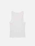 The Rib Scoop Neck Tank -- White