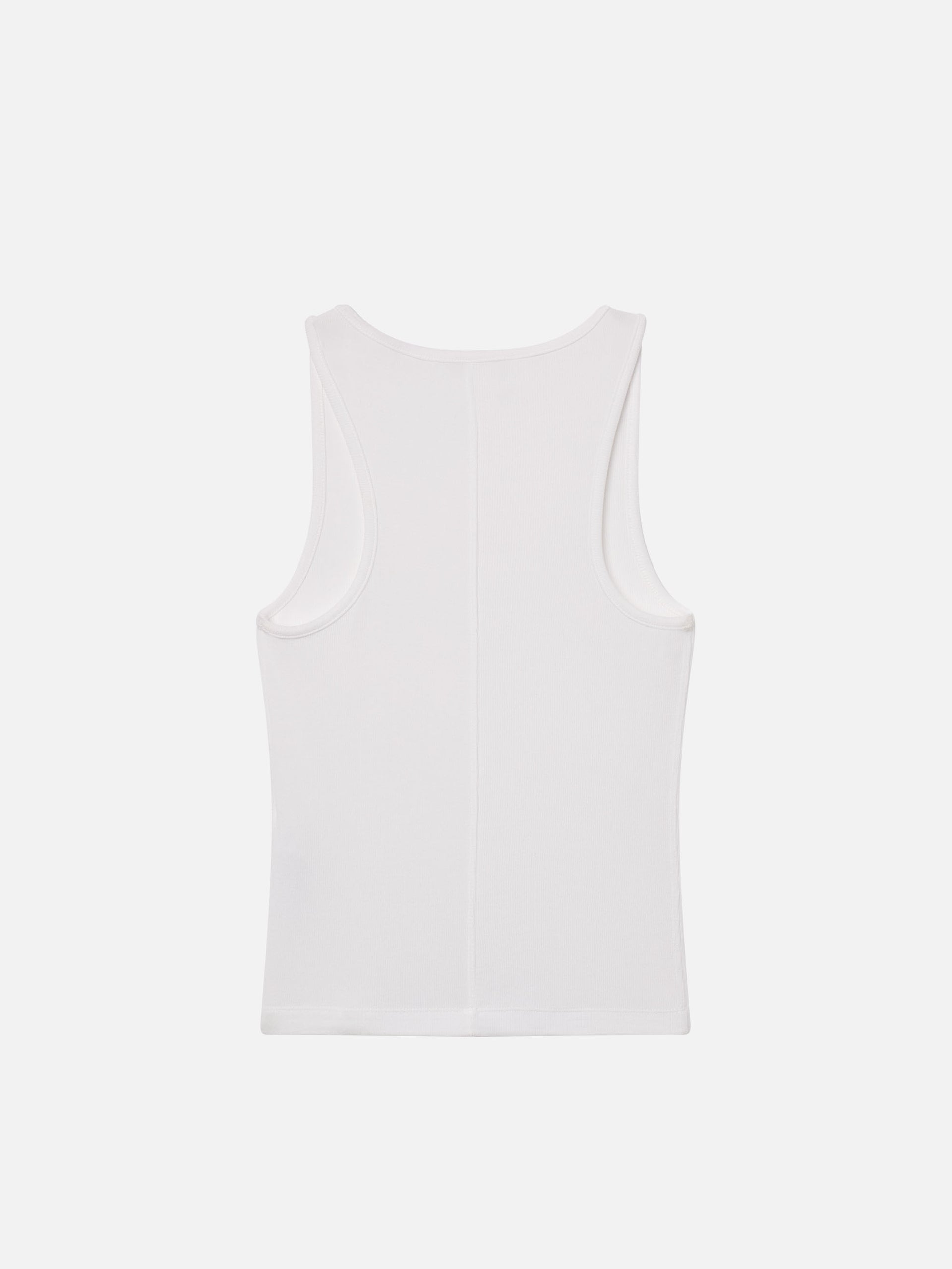 The Rib Scoop Neck Tank -- White