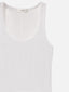 The Rib Scoop Neck Tank -- White