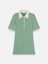 The Cable Polo Dress -- Kelly Green Multi
