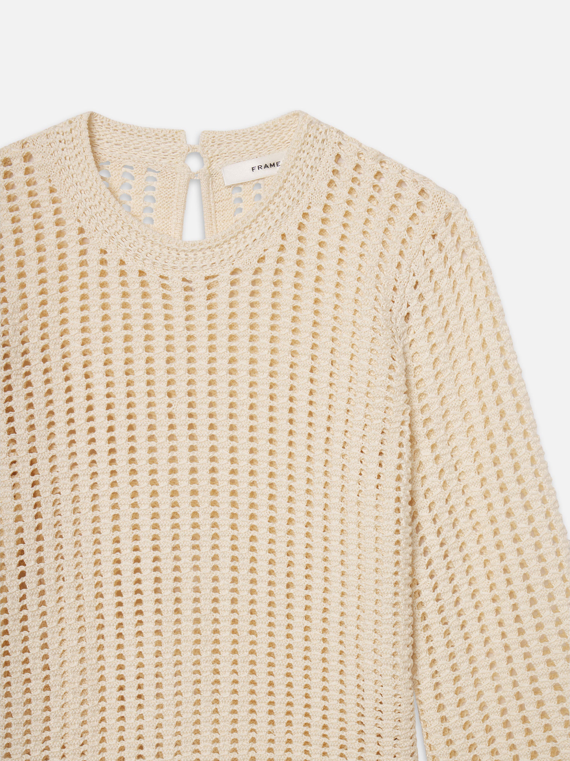 THE CROCHET BELL SWEATER ALABASTER