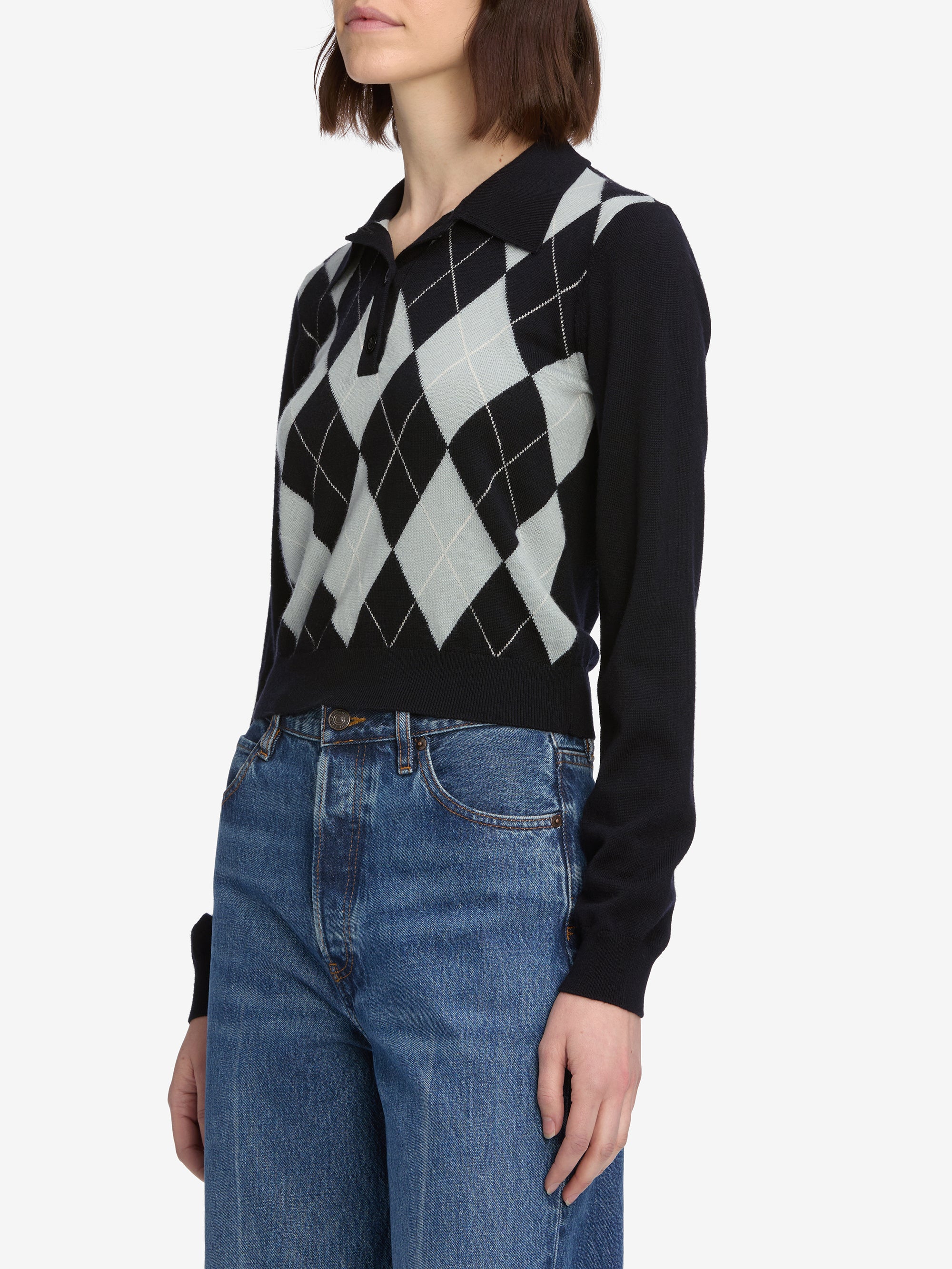 THE ARGYLE POLO GREY MULTI
