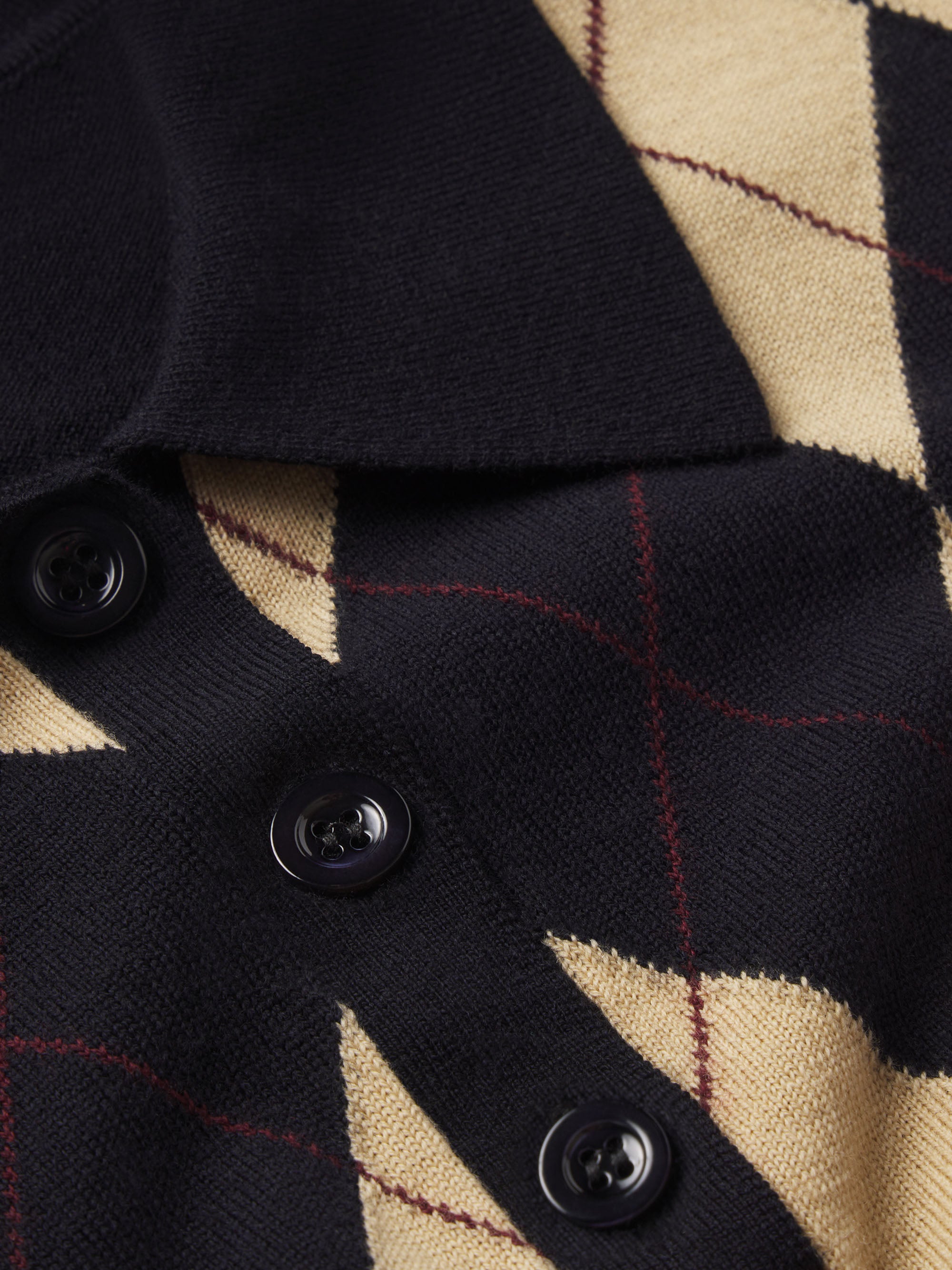 THE ARGYLE S/S POLO NAVY MULTI