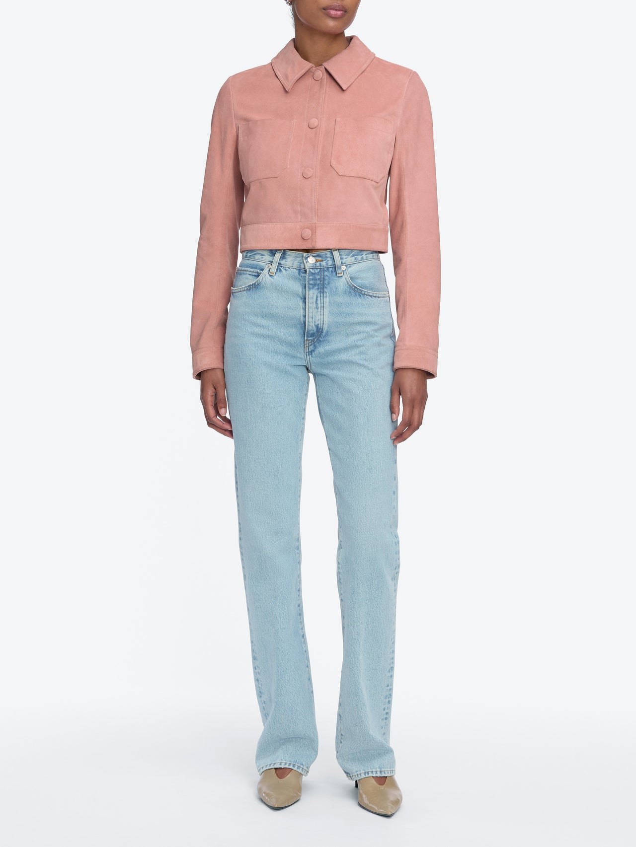 The Small Suede Jacket -- Flamingo