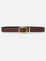 The Organic Round Buckle Belt -- Dark Brown
