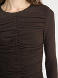 The Ruched Top -- Mocha