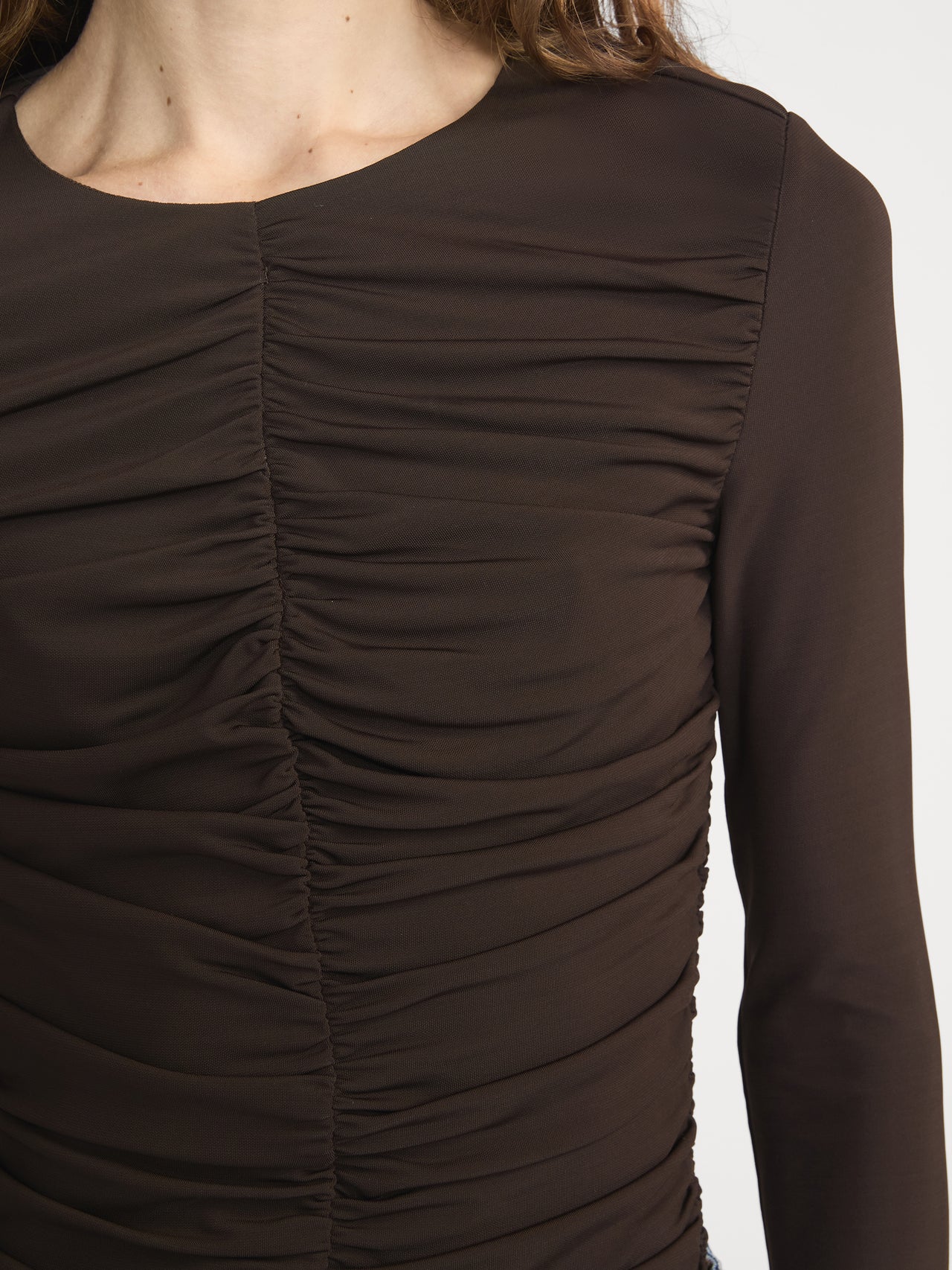 The Ruched Top -- Mocha